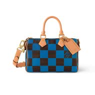 Louis Vuitton Speedy Bandouliere 25 Bag In Damier Pop Canvas N40585 Blue