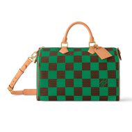 Louis Vuitton Speedy Bandouliere 40 Bag In Damier Pop Canvas N40579 Green