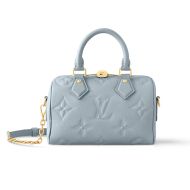 Louis Vuitton Speedy Bandouliere 20 Bag In Monogram Empreinte Leather M46484 Blue