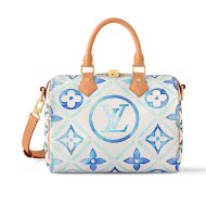 Louis Vuitton Speedy Bandouliere 25 Bag In Monogram Tiles Canvas M11264 Blue