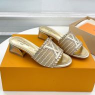 Louis Vuitton LV Capri Slides Women Raffia Gold