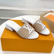 Louis Vuitton LV Capri Slides Women Raffia White